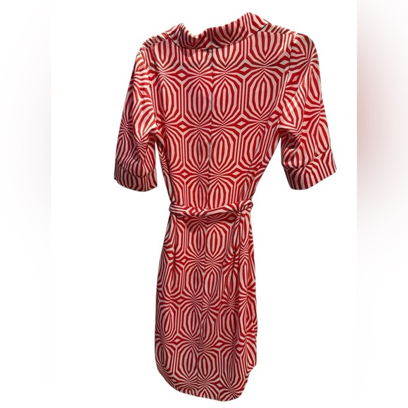 Laundry by Shelli Segal Red Geometric Dress size 4 - Picture 4 of 11